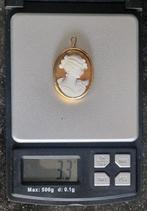 18 karaat gouden broche antieke Schelp camee, gekeurd 750, Sieraden, Tassen en Uiterlijk, Antieke sieraden, Ophalen of Verzenden