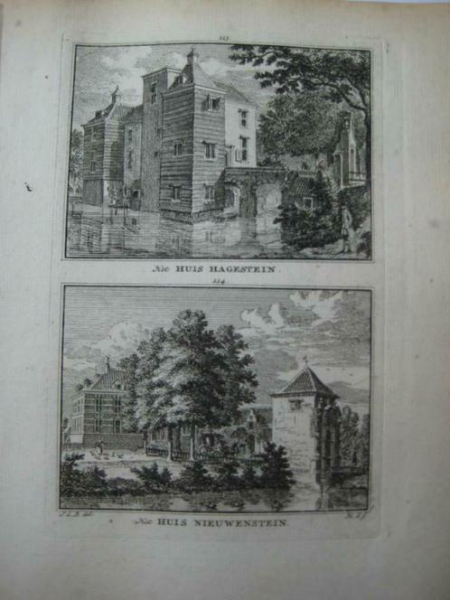 113-114/Vianen  Hagenstein /Nieuwenstein  Kopergravure 1773, Antiek en Kunst, Kunst | Etsen en Gravures, Ophalen of Verzenden