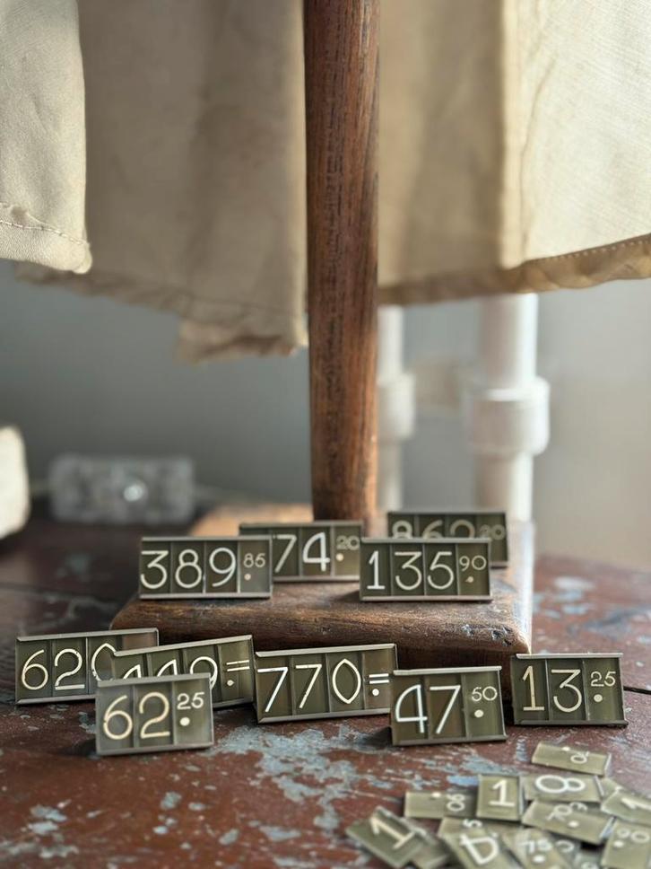 Etalage Prijsbordjes  nr. 4, Antiek en Kunst, Curiosa en Brocante, Ophalen of Verzenden