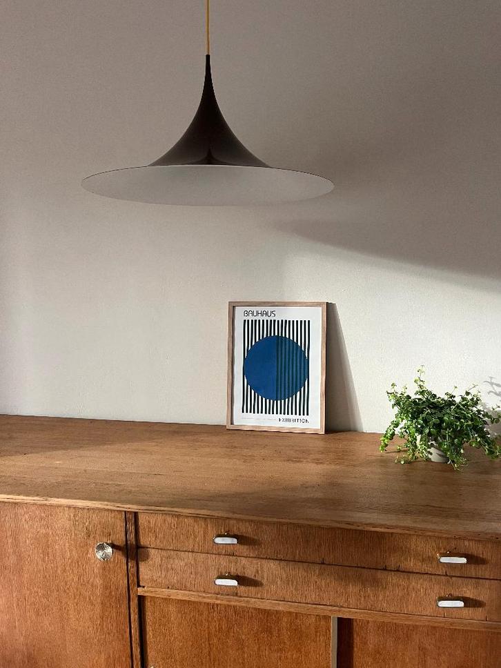 Vintage Semi pendel (60cm) - Fog & Morup Midcentury lamp, Huis en Inrichting, Lampen | Hanglampen, Gebruikt, 50 tot 75 cm, Metaal