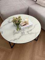 Marmer Salontafel - Westwing, Huis en Inrichting, Tafels | Salontafels, Ophalen, 100 tot 150 cm, Rond, 50 tot 100 cm