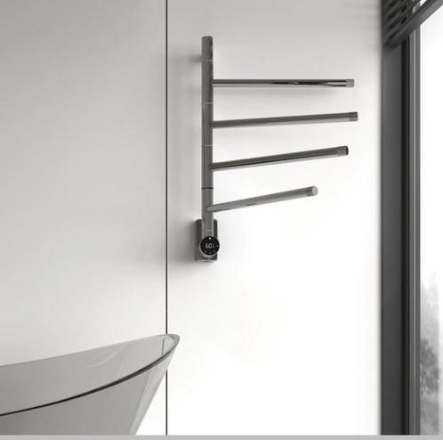 Elektrische handdoek radiator gun metal look met thermostaat, Doe-het-zelf en Verbouw, Sanitair, Nieuw, Ophalen of Verzenden