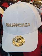 Luxe Balenciaga Cap - Wit met Gouden Stiksel, Balenciaga, Nieuw, Pet, One size fits all
