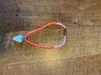 Handgemaakte ketting met hart, Sieraden, Tassen en Uiterlijk, Nieuw, Ophalen of Verzenden, Roze, Overige materialen