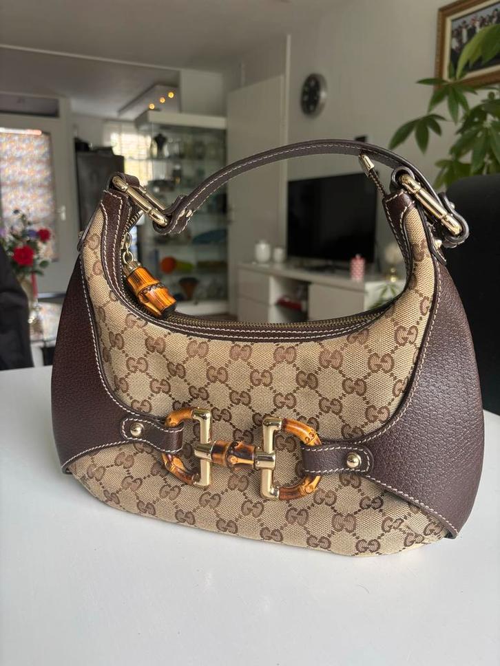 Gucci Handtas - Zo Goed Als Nieuw, Sieraden, Tassen en Uiterlijk, Tassen | Damestassen, Zo goed als nieuw, Handtas, Bruin, Ophalen
