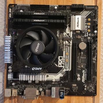 AMD Ryzen 5 3400G + Gigabyte A320M + 16GB HyperX Fury DDR4 beschikbaar voor biedingen