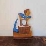 Houten decoratie vrouw bij wastobbe, Antiek en Kunst, Ophalen of Verzenden