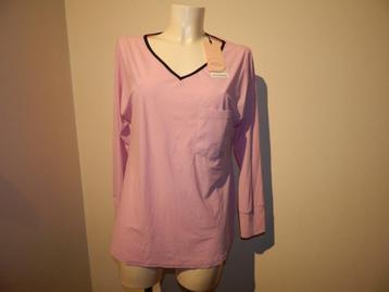 Studio Anneloes roze travel stof shirt lange mouw v hals M beschikbaar voor biedingen