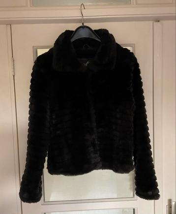 Steps zwarte faux fur jas - Maat M beschikbaar voor biedingen