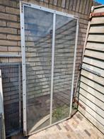 Aluminium volière deel met veiligheidsglas, Dieren en Toebehoren, Vogels | Hokken en Kooien, Ophalen, Gebruikt, Aluminium, Volière