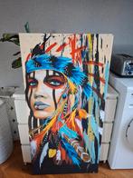Posterdoek 120x60 - Indianen Vrouw, Ophalen