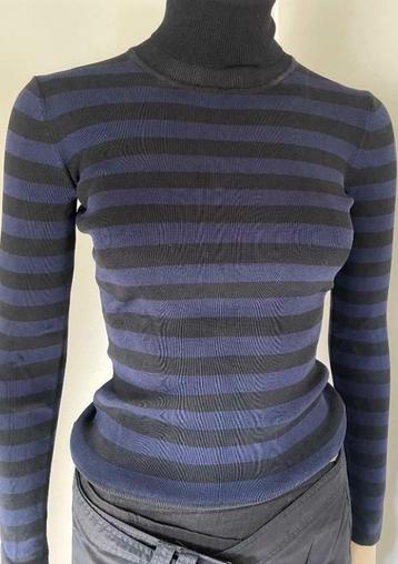 Nikkie kol top blauw zwart, ZGAN maat 34 beschikbaar voor biedingen