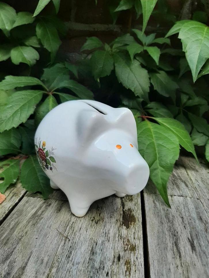 Ouderwetse vintage spaarpot spaarvarken sparen, Verzamelen, Spaarpotten, Zo goed als nieuw, Dier, Steen, Aardewerk of Keramiek