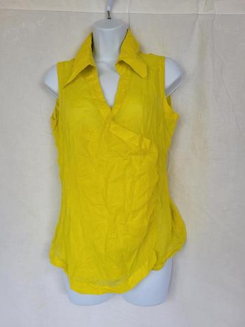 Leuk geel damesshirt met puntkraag mt 40 merk Superstar beschikbaar voor biedingen