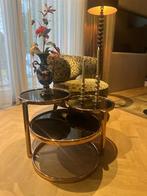 Bijzet tafel art deco, Huis en Inrichting, Tafels | Bijzettafels, Minder dan 55 cm, Gebruikt, Rond, Ophalen