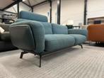 Nieuw Leolux Nardo Bank 3 Zits Stof leer groen Design, Huis en Inrichting, Leolux, 75 tot 100 cm, Ophalen of Verzenden, Rechte bank