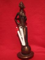 Bronzen bureau beeldje, Ophalen of Verzenden, Gebruikt, Mens