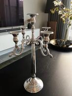 Kaarsen kandelaar 5 armen kleur zilver, Ophalen, Overige materialen, Overige kleuren, 25 tot 50 cm