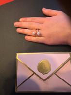 ring zilverkleurig met pareleinden, IJzer of Staal, Ophalen of Verzenden, Dame, Met parel