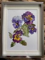 Aquarel bloemen, Ophalen of Verzenden, Nieuw, Schilderij, Minder dan 50 cm