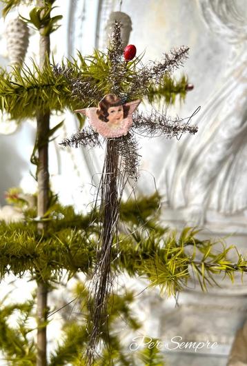 Per Sempre ,Antiek Kerst Ornament,Piek,tinsel beschikbaar voor biedingen
