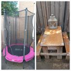 Trampoline en zand/picknick tafel, Ophalen, Gebruikt, Rechthoekig