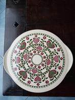 Vintage Schaal met Hartjes Motief staffordshire Stoneware, Gebruikt, Porselein of Keramiek, Schaal, Rond