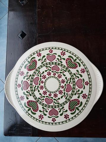 Vintage Schaal met Hartjes Motief staffordshire Stoneware beschikbaar voor biedingen