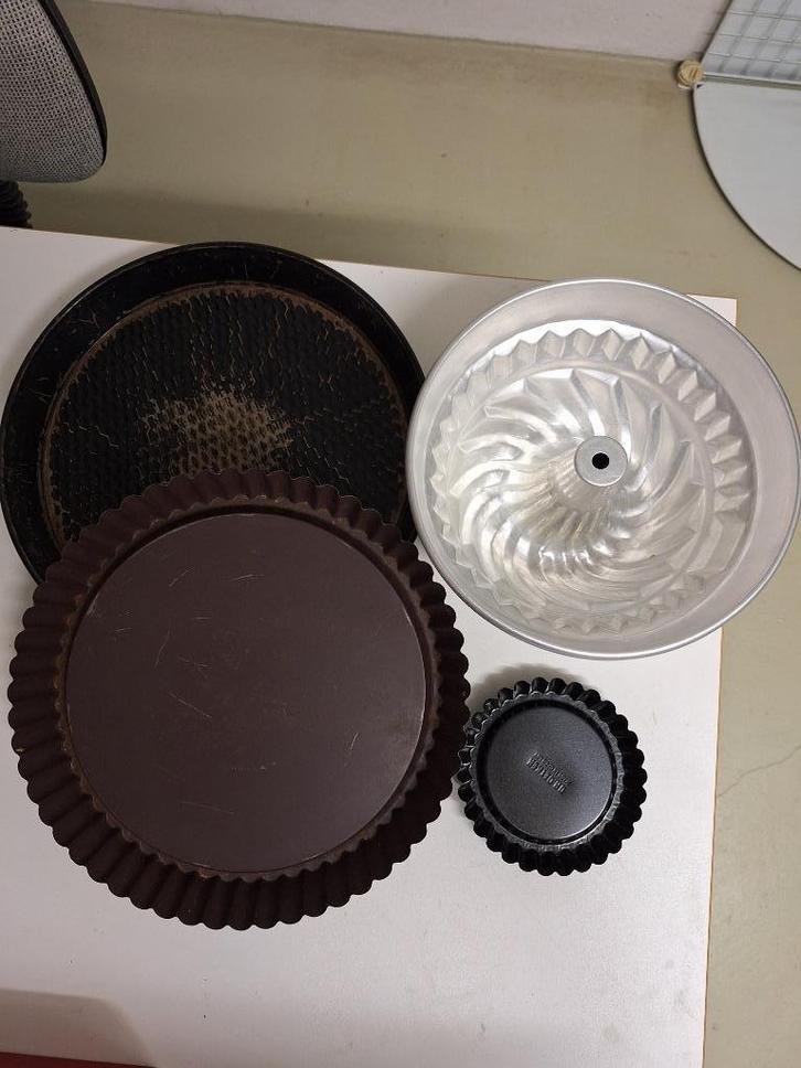 oude vlaaivormen + tulbandvorm, Antiek en Kunst, Antiek | Keukenbenodigdheden, Ophalen of Verzenden