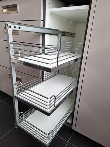 2x Draadmand uittrekbaar 3-laags 59x47x26 cm beschikbaar voor biedingen