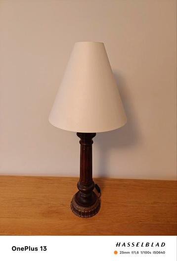 Grote Antieke lamp 95cm met nieuwe lampenkap  beschikbaar voor biedingen