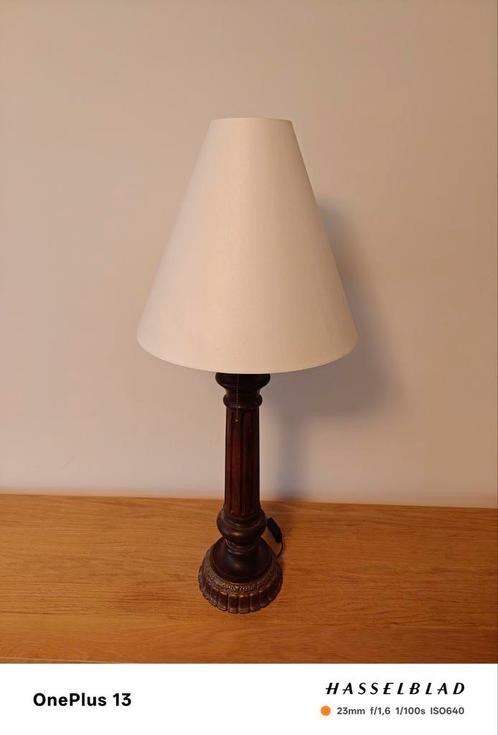 Grote Antieke lamp 95cm met nieuwe lampenkap, Huis en Inrichting, Lampen | Tafellampen, Zo goed als nieuw, 75 cm of meer, Ophalen