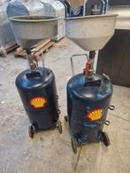 Mobiele olie opvangbak, Ophalen, Gebruikt