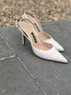 Elegante sling back hakken Cuplé maat 40 wit, Ophalen of Verzenden, Hoge laarzen, Cuplé, Wit