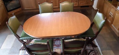 EETKAMERTAFEL MET 6 EETKAMERSTOELEN, Huis en Inrichting, Complete eetkamers, Gebruikt, 6 tot 8 stoelen, Ophalen