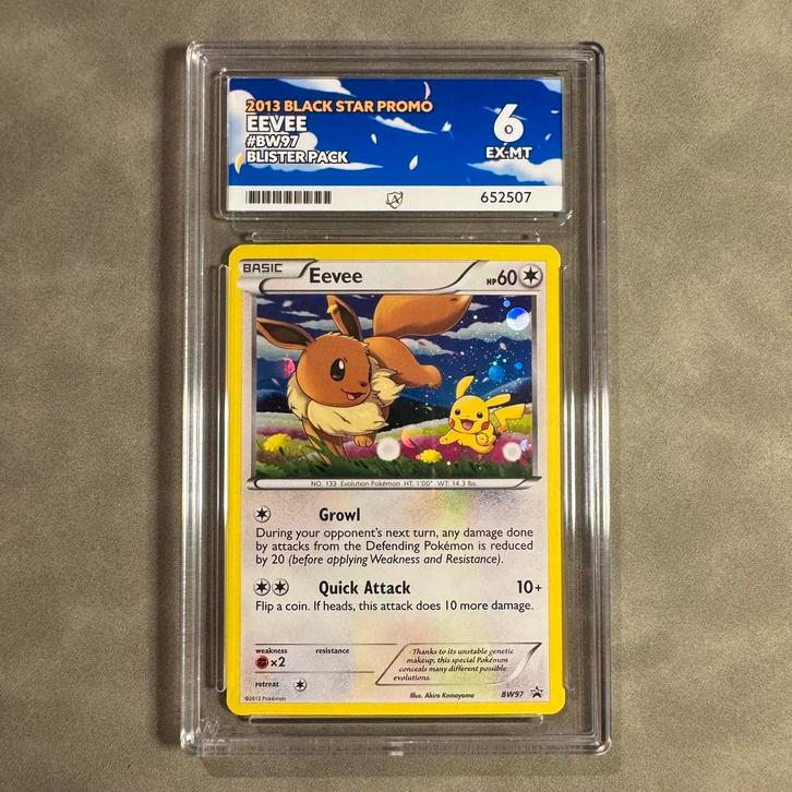 Pokémon Eevee BW97 ACE 6 Black Star Promo, Hobby en Vrije tijd, Verzamelkaartspellen | Pokémon, Zo goed als nieuw, Ophalen of Verzenden