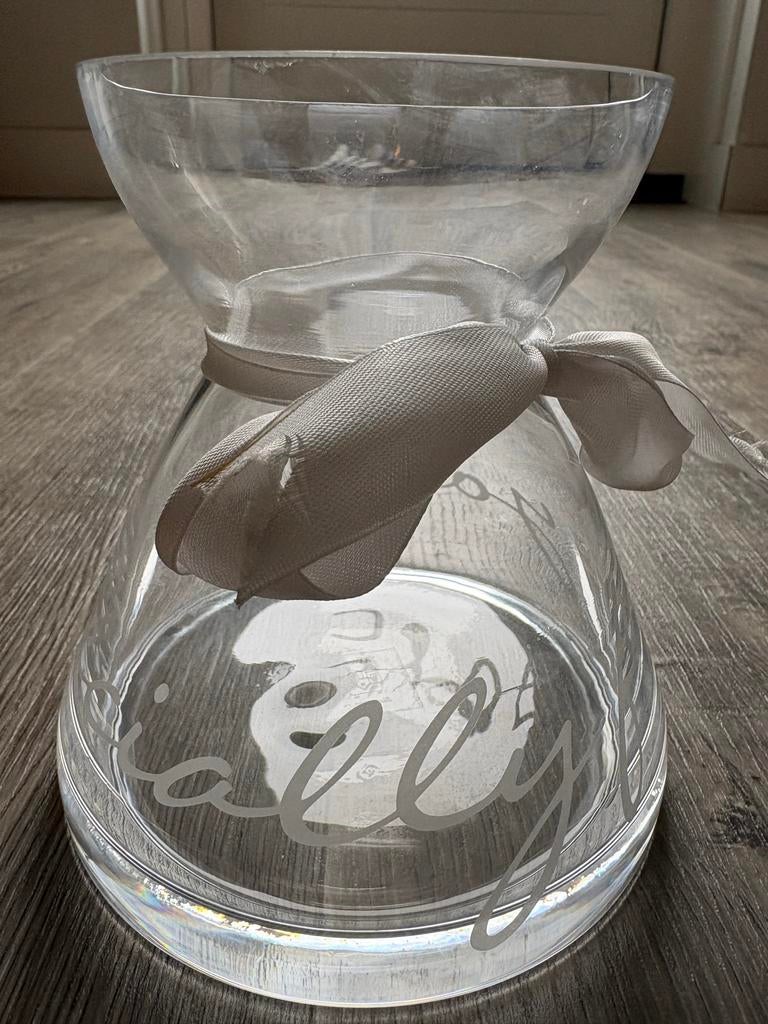 Riviera Maison vaasje - Zo goed als nieuw!, Ophalen, Wit, Minder dan 50 cm, Glas