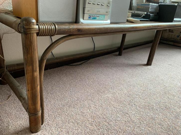 Vintage manou houten Sidetable - Uniek!, Huis en Inrichting, Tafels | Sidetables, Gebruikt, 25 tot 50 cm, 150 tot 200 cm, Rechthoekig