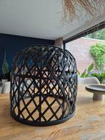 Lampenkap rotan zwart, Huis en Inrichting, Lampen | Lampenkappen, Ophalen, 25 tot 50 cm, Zwart, Rond