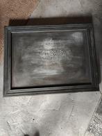 Oude houten lijst met Franse tekst, Huis en Inrichting, Woonaccessoires | Lijsten, Ophalen, Gebruikt, 75 tot 100 cm, 75 cm of meer