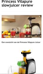 Slow juicer Princess, Witgoed en Apparatuur, Gebruikt, Ophalen of Verzenden, Elektrisch, Slowjuicer