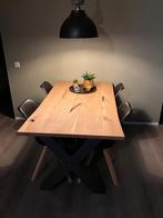 Boomstamtafel 160 cm, Huis en Inrichting, Tafels | Eettafels, Ophalen, 50 tot 100 cm, Zo goed als nieuw, 150 tot 200 cm