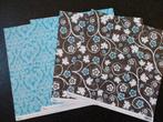 Zwart wit blauw 4 scrapvellen, Ophalen, Nieuw