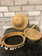 Leuke mandjes en hoed ibiza boho zomer trend, Huis en Inrichting, Woonaccessoires | Schalen en Manden, Ophalen of Verzenden, Rond