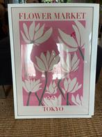 Ingelijste  poster Flower Market Tokyo, Ophalen of Verzenden, Zo goed als nieuw, A1 t/m A3