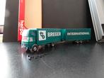 230 herpa man f8 topsleeper breger frankrijk 1:87 truck, Ophalen of Verzenden, Nieuw, Bus of Vrachtwagen, Herpa