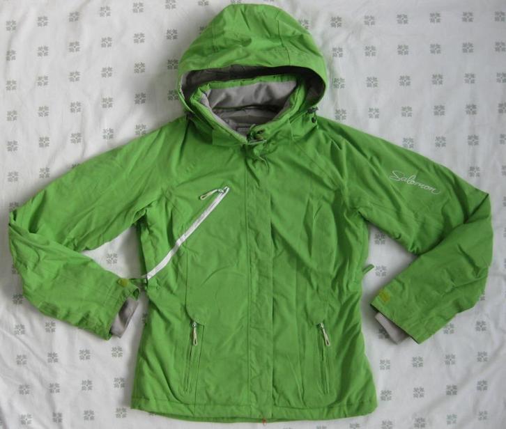 Salomon ski jas groen, maat S, skijas, wintersport, Kleding | Dames, Wintersportkleding, Zo goed als nieuw, Jack, Maat 36 (S)
