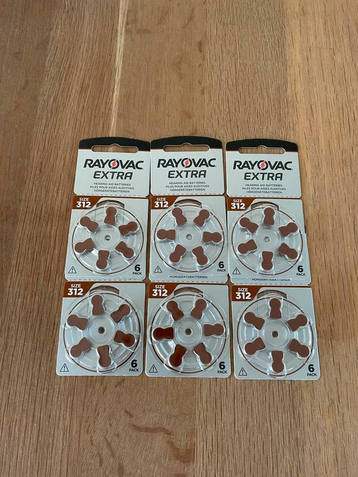 Rayovac Extra 312 Hoorbatterijen - 36 stuks, Audio, Tv en Foto, Accu's en Batterijen, Nieuw, Ophalen of Verzenden