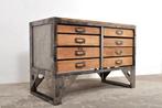 Industriële ladekast vintage dressoir kookeiland kast, Ophalen of Verzenden, Gebruikt