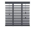 2x Houten jaloezie 50mm antraciet 132x160cm /136x160cm (bxh), Huis en Inrichting, Stoffering | Gordijnen en Lamellen, Ophalen